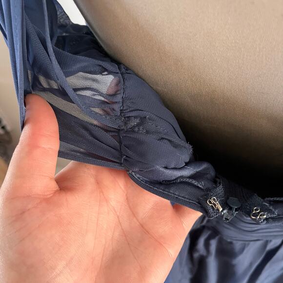 Birdy Grey Blue Chiffon Bridesmaid Dress Wmns XXL Wedding Guest Formal - Picture 7 of 15